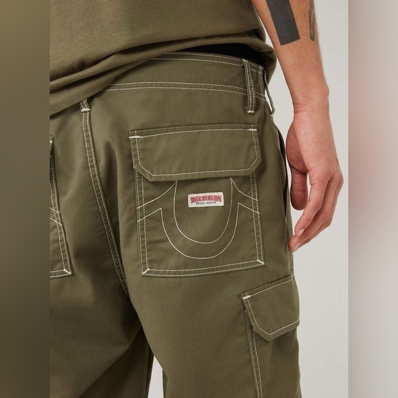 True religion BAGGY CARGO PANT color Kalamata men size 32 - Picture 1 of 9